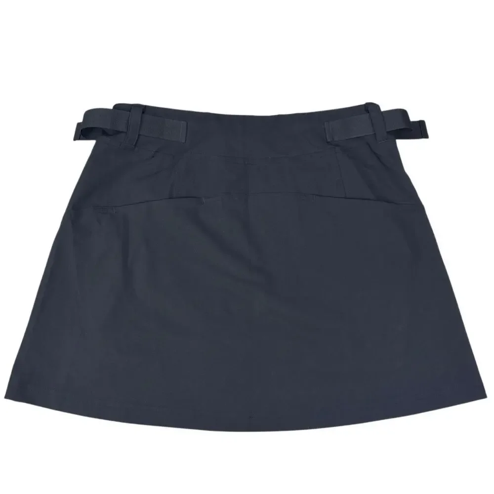 LULULEMON Wrap-Front Mid-Rise Golf Skirt Size 4 Black